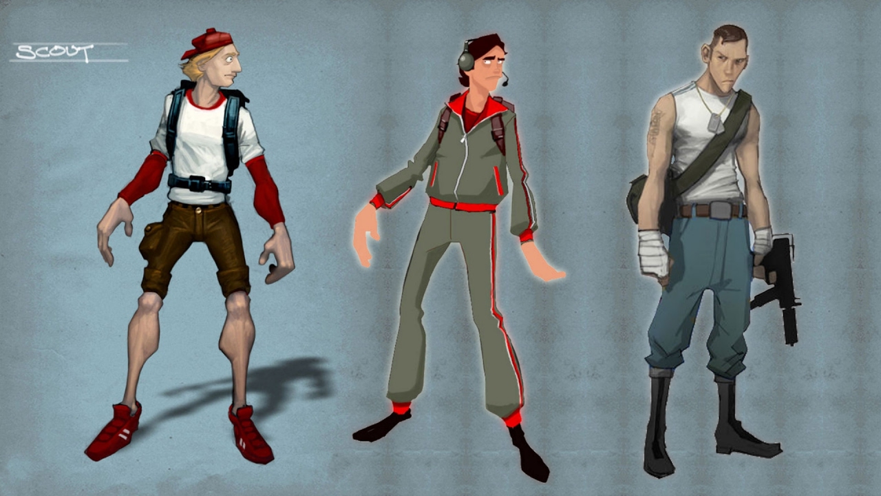 Team Fortress 2, Scout, TF2, Weapons, Scattergun, Beta, Early, Concepts, Co...