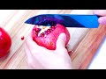 【ASMR】Pomegranate Cutting Sounds with a knife like Kimetsu no Yaiba Nichirin …