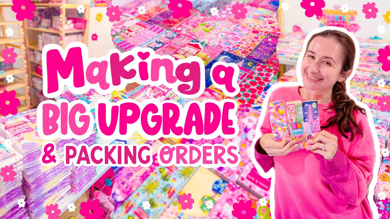 Making a Big Upgrade to My Bookmarks 😍 & Packing Orders Along the Way 💕 Small Business Studio Vlog