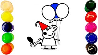 Peppa Pig Goes to the Carnival 🎡🎠 Fun Coloring for Kids and Toddlers
