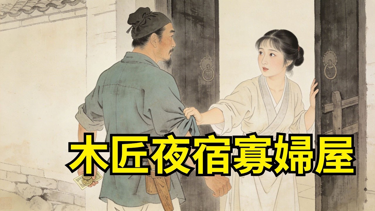 木匠幫寡婦修門不收錢，臨走時寡婦扯住他衣袖：別走，今晚留下來陪陪我......【故事便利店】#民間故事#傳統故事#故事頻道#聽書#睡前故事#情感