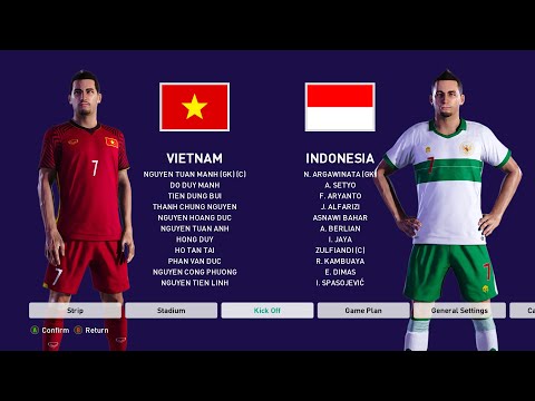 eFootball PES 2021 - Vietnam vs Indonesia GAMEPLAY PC 2022