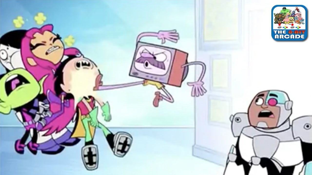 Teen Titans Go: TV To The Rescue - Cyborg is Saved by the TV (CN Games)