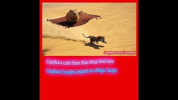 Capybara cưỡi thảm thần thoát khỏi Beo (Video do tôi thực hiện từ Kling AI, Hailuo AI)#shorts #music