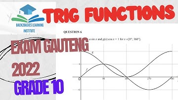 TRIG FUNCTIONS GRADE 10| EXAM QUESTION GAUTENG 2022