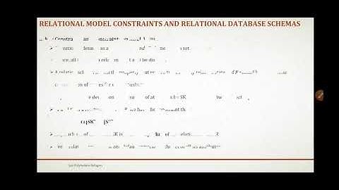 15CS33T DATABASE MANAGEMENT SYSTEM  UNIT 4 RELATIONAL DATA MODEL AND RELATIONAL DATABASE CONSTRAINTS