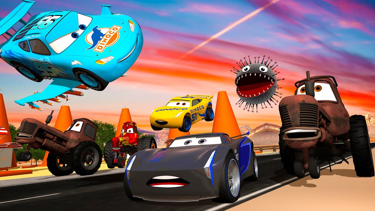 Future Cars ⚡️ Tractor Mania 🚜 McQueen Vs PAC MAN Fever Tractor Tipping