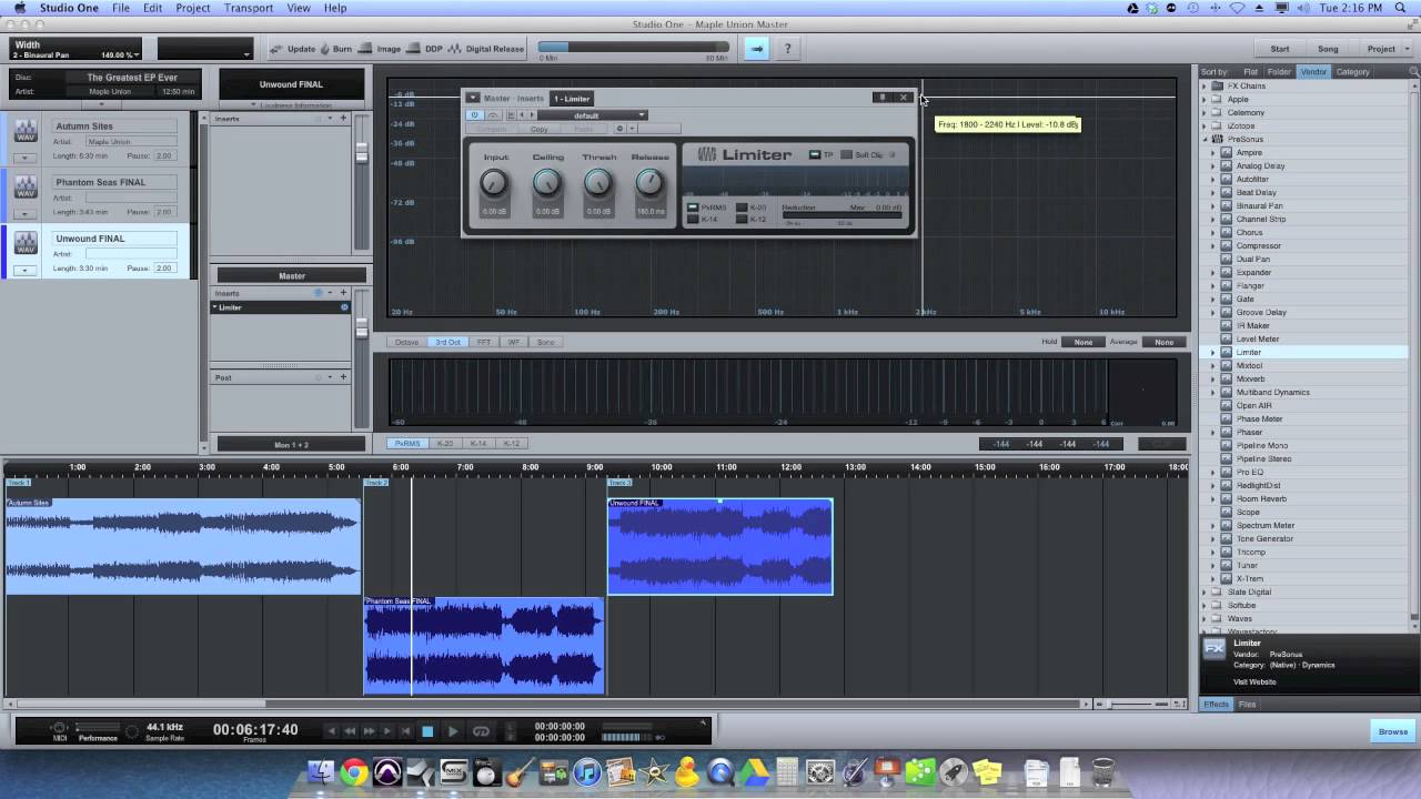 Mastering In Presonus Studio One Therecordingrevolution Com Youtube