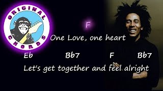 Bob Marley - One Love - Chords and Lyrics Resimi