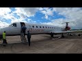 Inaugural Flight with Loganair on a tiny Embraer 145!