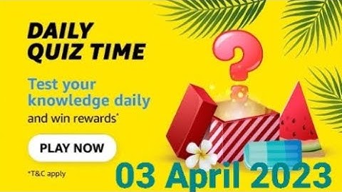 Amazon Daily Quiz Time | 03 April 2023 | ₹500 | Today Answers | Amazon Pay Balance | Answers | Win