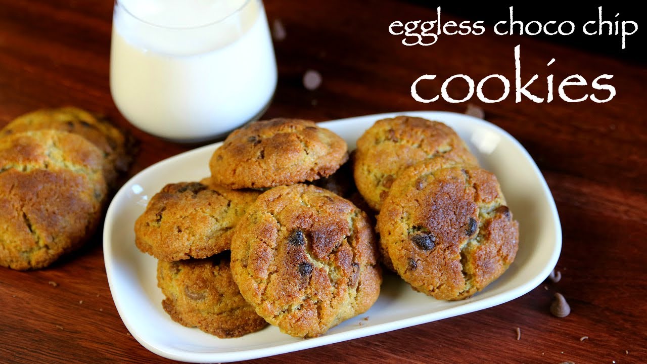 chocolate chip cookies recipe | how to make eggless choco chip cookies recipe | Hebbar Kitchen
