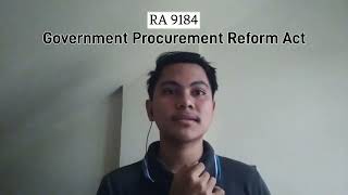 RA 9184 | Government Procurement Reform Act | Chester Juba  BSME-1B