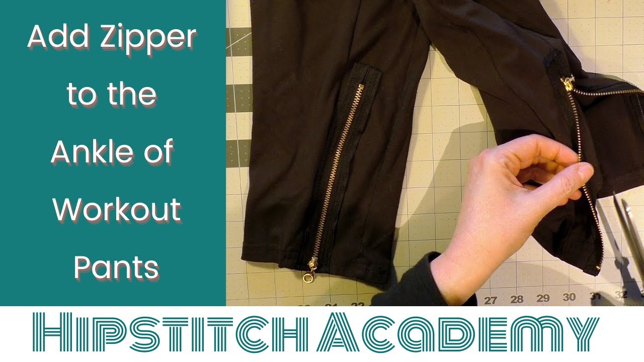 Adding a Zipper to the Ankle of Workout Pants 