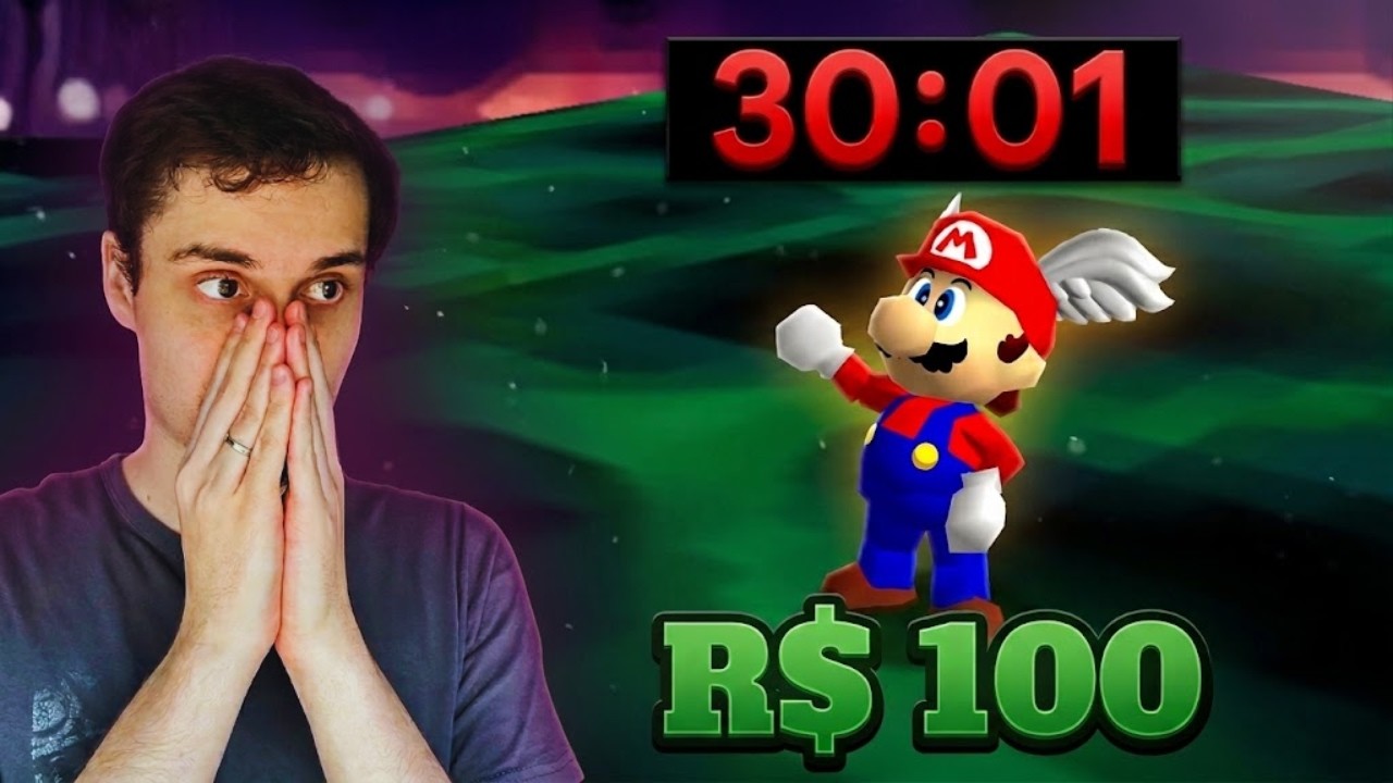 Eu Tinha 30 Minutos Para Zerar Mario 64 ou Perdia R$100