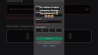my roblox is hack someone just my password 😭😭😭😭😭