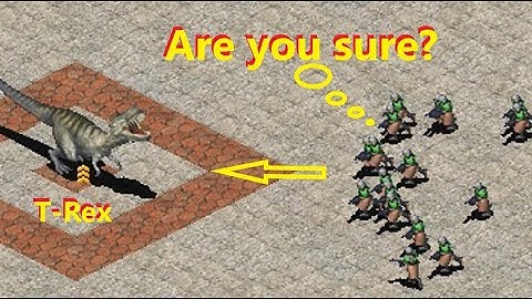 How many Conscripts can 1 T-Rex stop? (Fully Upgraded) - Red Alert 2