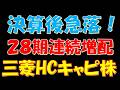 決算後株価急落！28期連続増配予想の三菱HCキャピタル株