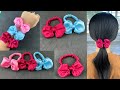 Bow Scrunchies ✅✅ How to make Bow Scrunchies Sewing Tutorial. Satin Fabric Scrunchies.