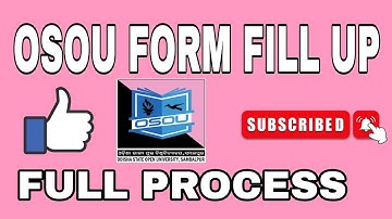 OSOU_FORM_FILL_UP_FULL_PROCESS_STEP_BY_STEP