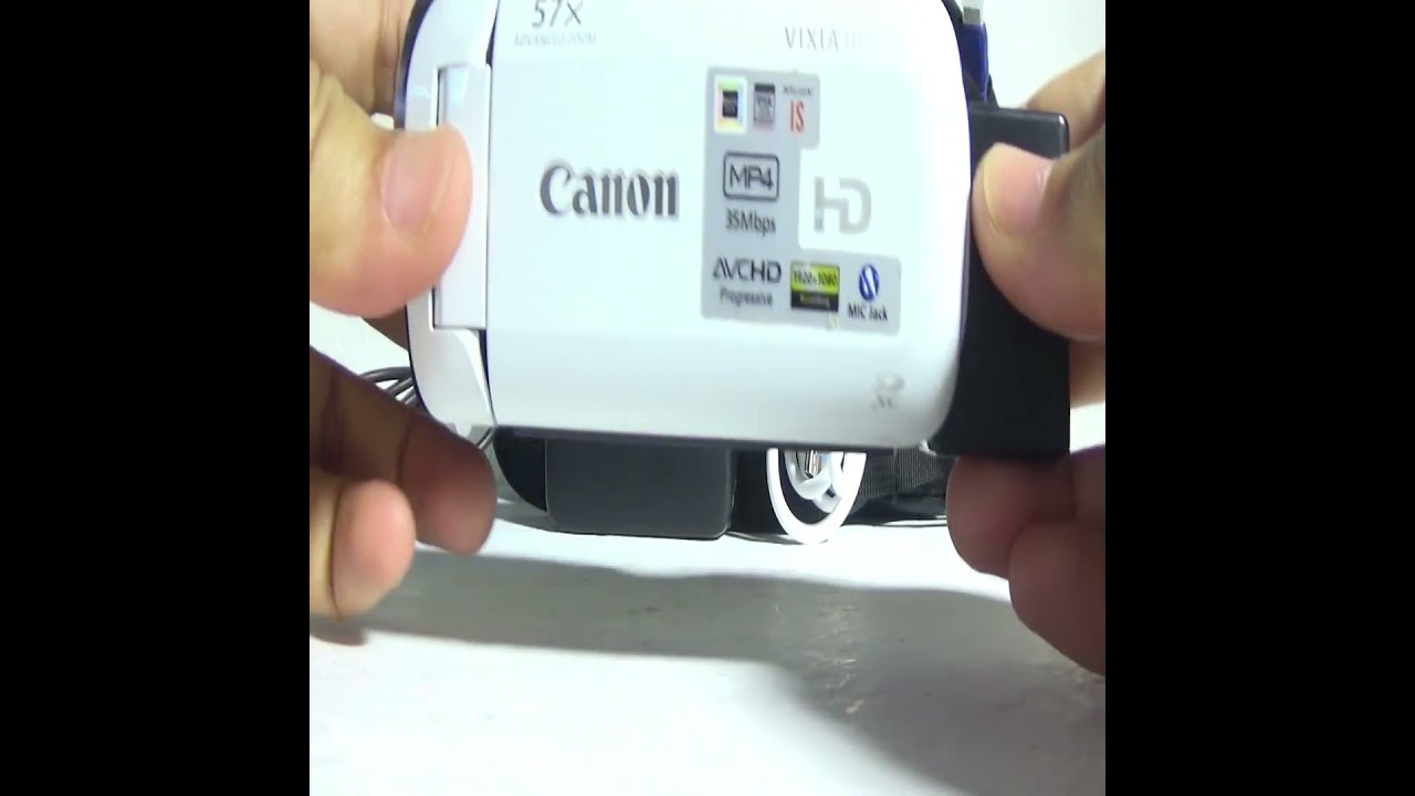 Filmadora canon vixia hf r700 vídeo full hd branca digital  portátil hdmi limpa live  