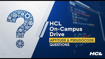 HCL Campus Drive 2025 — Aptitude & Pseudocode Questions with Solutions