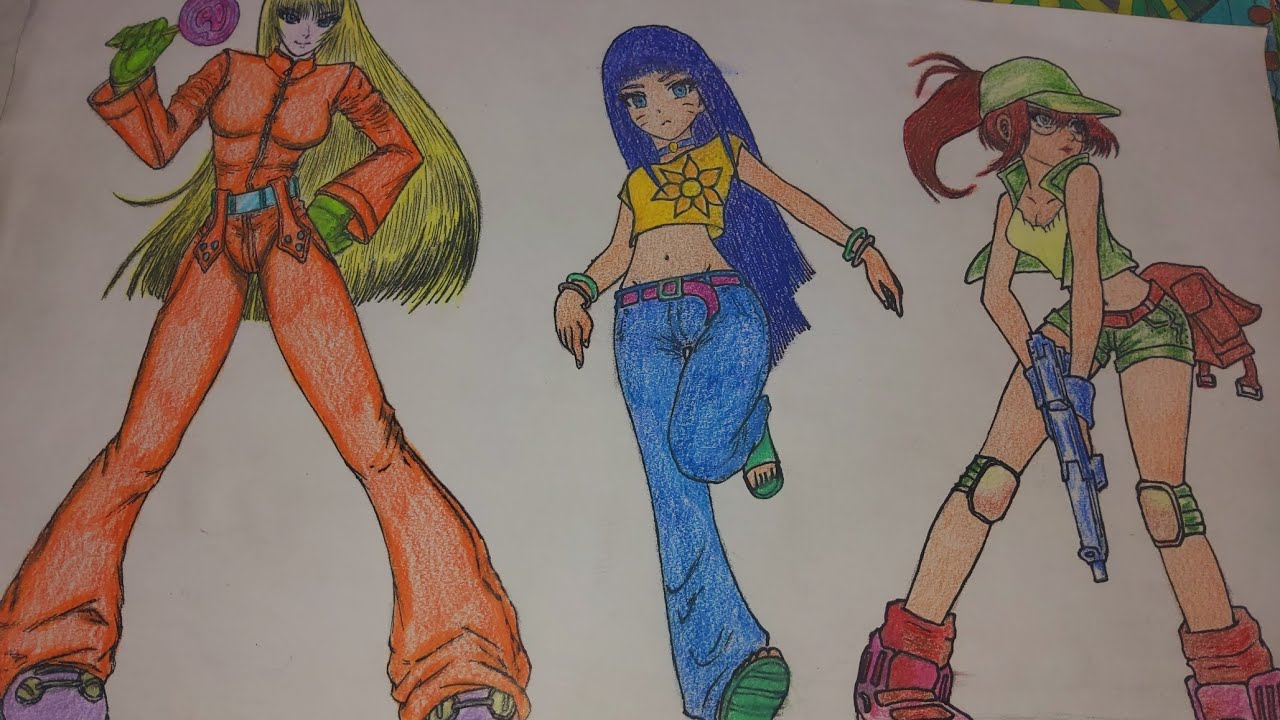 Coloreando en directo! Himawari y amigas