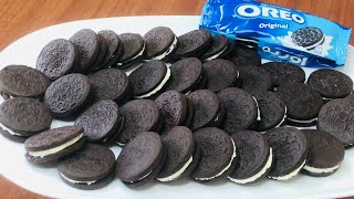 عملت أكتر من 35 قطعه من بسكويت الاوريو بكوب دقيق واحد homemade Oreo cookies