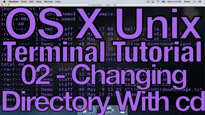 OS X Unix Terminal Tutorial 02 - Changing Directory with cd