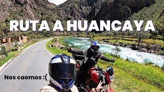 Ruta de Lima a Huancaya en moto 2023  ¡¡Nos caemos!!  Benelli tnt 25