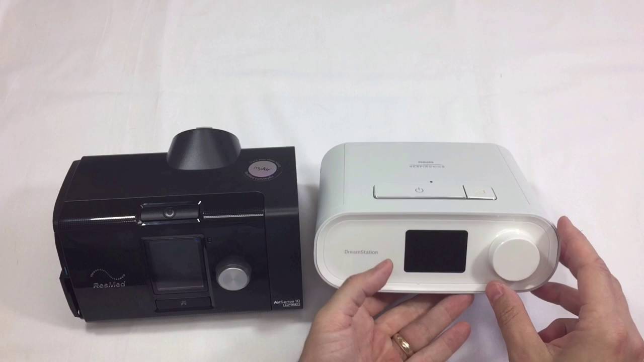 Respironics DreamStation vs. ResMed AirSense 10 Auto CPAP Machine - YouTube