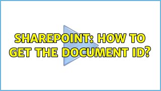 Sharepoint: How to get the Document ID?