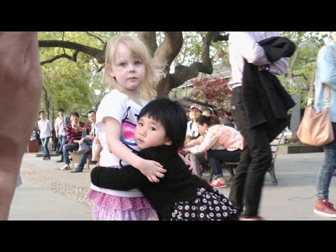 Two Year Old Blonde Girl In China