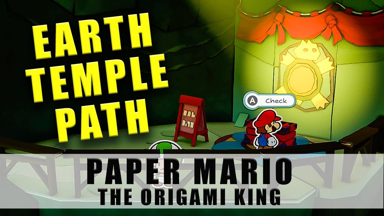 Paper Mario The Origami King how to get through the Earth Vellumental