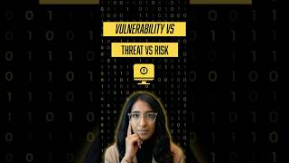 How do you define a vulnerability vs threat vs risk?
