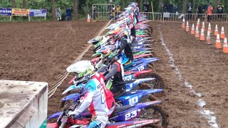 [2024 6/2 JMX Round4 SUGO IB-Open Heat2]前日に続きマディ。またまた東北勢が来るのか!?どっこい西日本勢の意地を魅せるか!?待ったなしの涙あり!?気温以上に熱い!