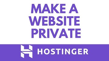 Hoe u uw website privé maakt op Hostinger | Beveilig uw WordPress-site met een wachtwoord