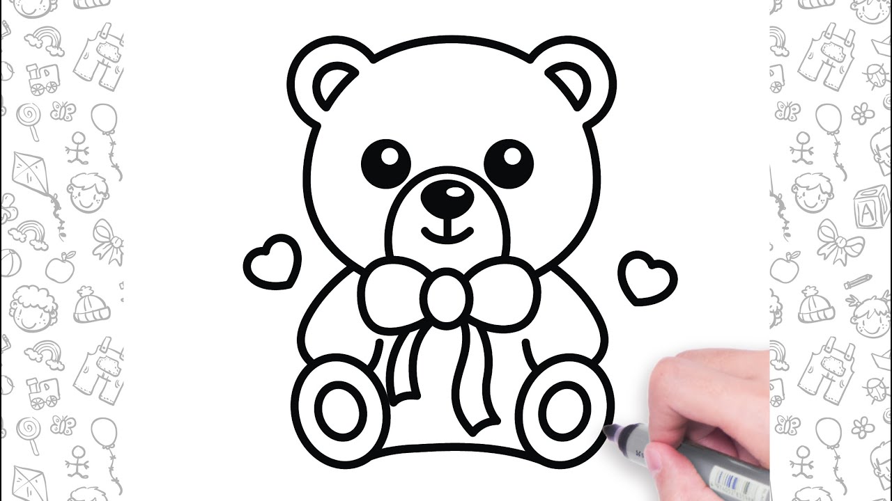 How to draw Teddy Bear step by step easy drawing for kids | Welcome to  RGBpencil