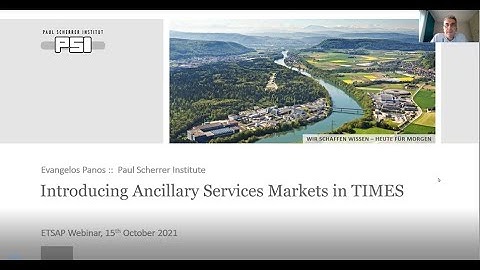 ETSAP Webinar 9: Ancillary Services Markets Modelling in TIMES