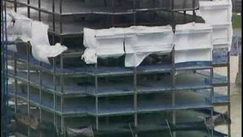 Wind Blows Tarps Off Tower Construction Project