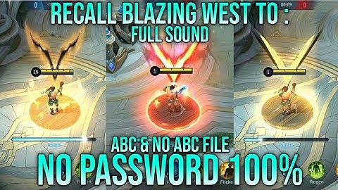 SCRIPT RECALL BLAZING WEST TO ALL HERO RECALL FULL SOUND NO PASSWORD ABC & NO ABC YVE PATCH