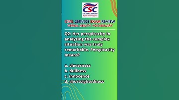 Civil Service Exam 2025 Review (Prof & Subprof) - Verbal Ability: Vocabulary