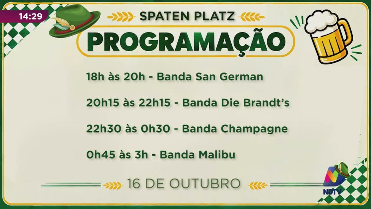 Confira a programação para a 41ª Oktoberfest de hoje