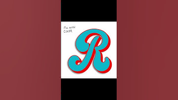 Procreate tutorial - 3D letters (YouTube #shorts)