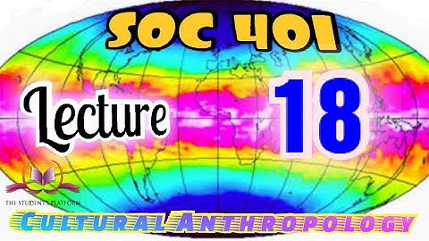 SOC 401|| Lecture 18 || Anthropology || Short VU Lectures