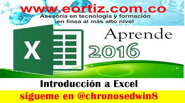 🧞‍♂️📺🔴🔴Curso de Excel Video 1- Introducción a Excel 2016