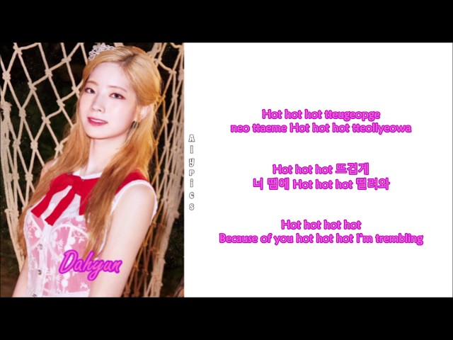 TWICE - Shot thru the heart (Rom-Han-Eng Lyrics) Color & Picture Coded class=