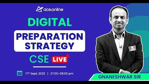 Digital - Preparation Strategy for GATE 2023/24 | Gnaneshwar Sir | CSE | ACE Online Live