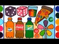 Coca Cola Jelly, Pinwheel Jelly Painting & Coloring | Menggambar Dan Mewarnai Soda agar-agar