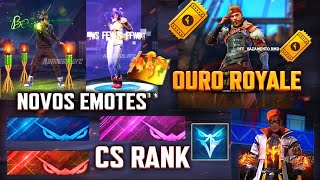 TUDO DA PRÓXIMA TEMPORADA DO CS RANK, NOVO OURO ROYALE, DIMA ROYALE, NOVOS EMOTES - FREE FIRE